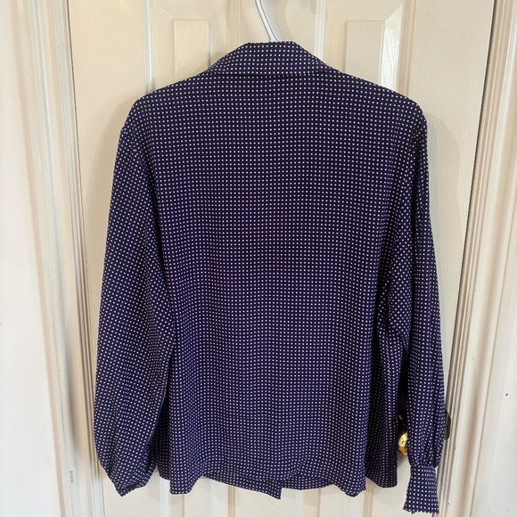 Vintage Ports 80s oversized purple and polka dot shirt - Picture 5 of 6